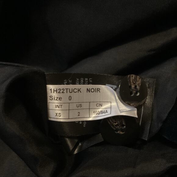 Ba&sh Tuck Noir Navy Black Marble Swirl Velvet One Button Blazer XS - Picture 12 of 12